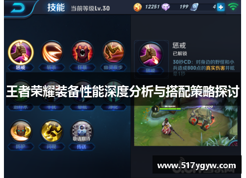 王者荣耀装备性能深度分析与搭配策略探讨